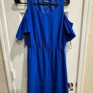 Gianni Bini Royal Blue Cold Shoulder Mini Dress